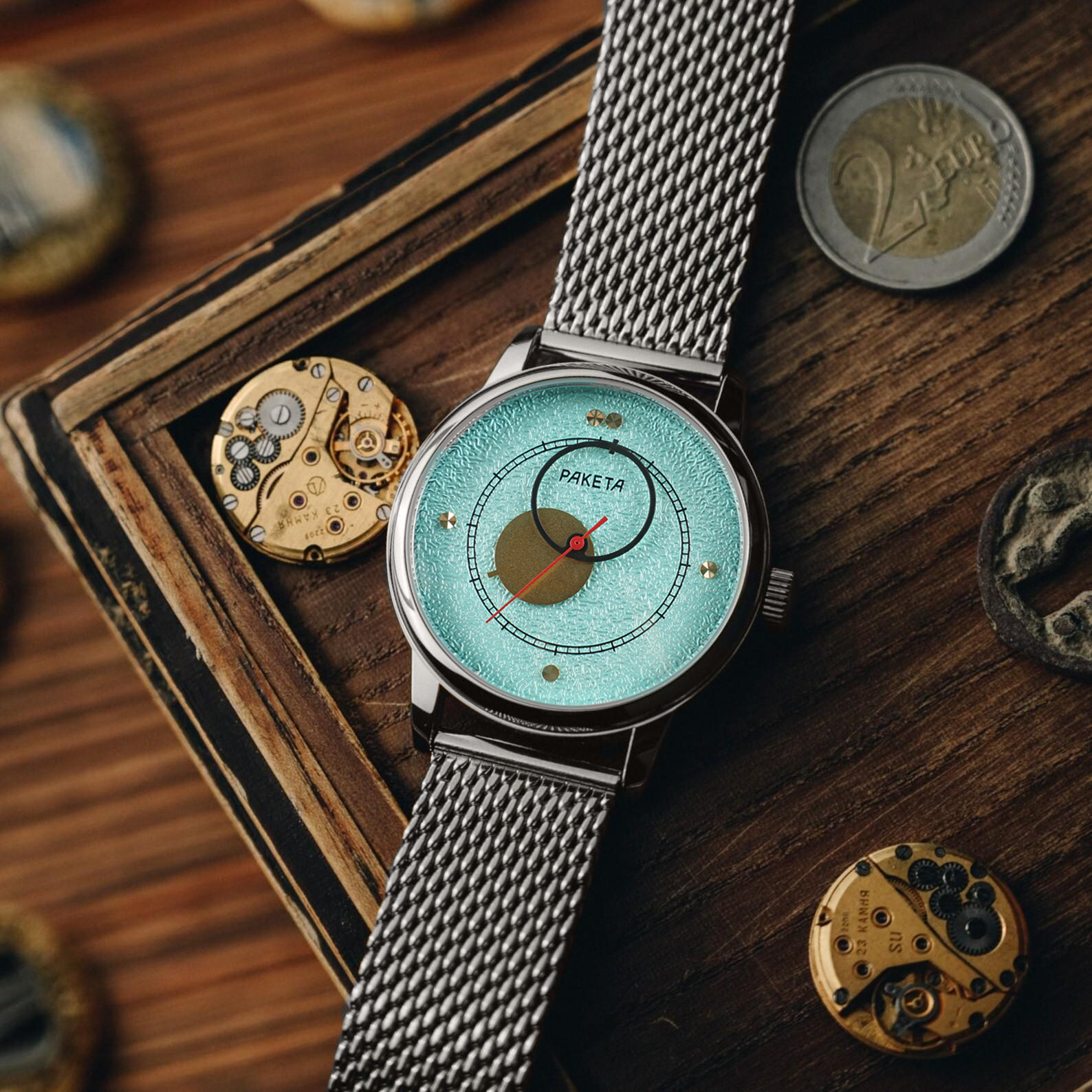 1990s Raketa Copernicus Aqua-Blue - 40mm