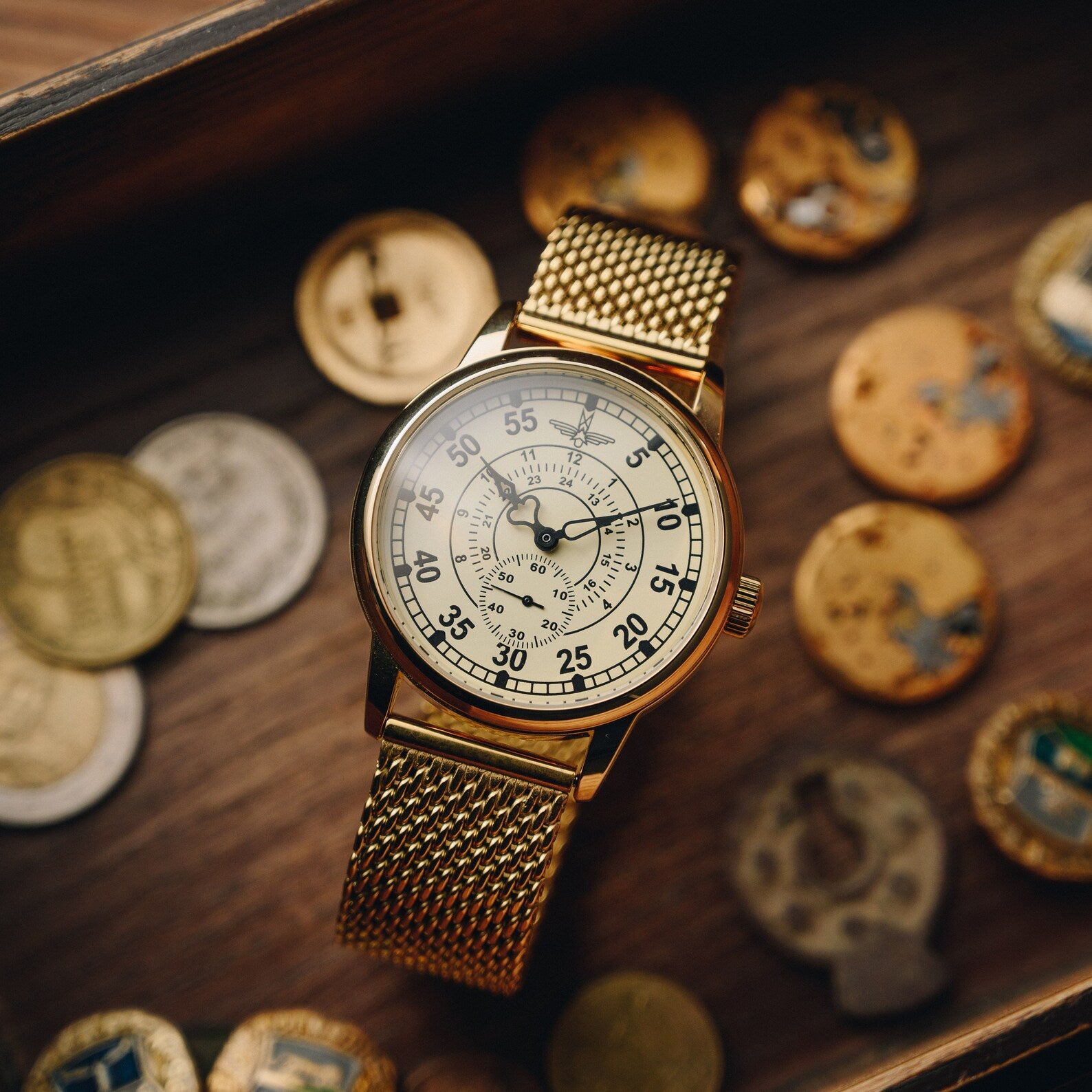 ZiM « Aviation » Montre aviateur vintage pour homme – Pièce restaurée à la main des années 1980