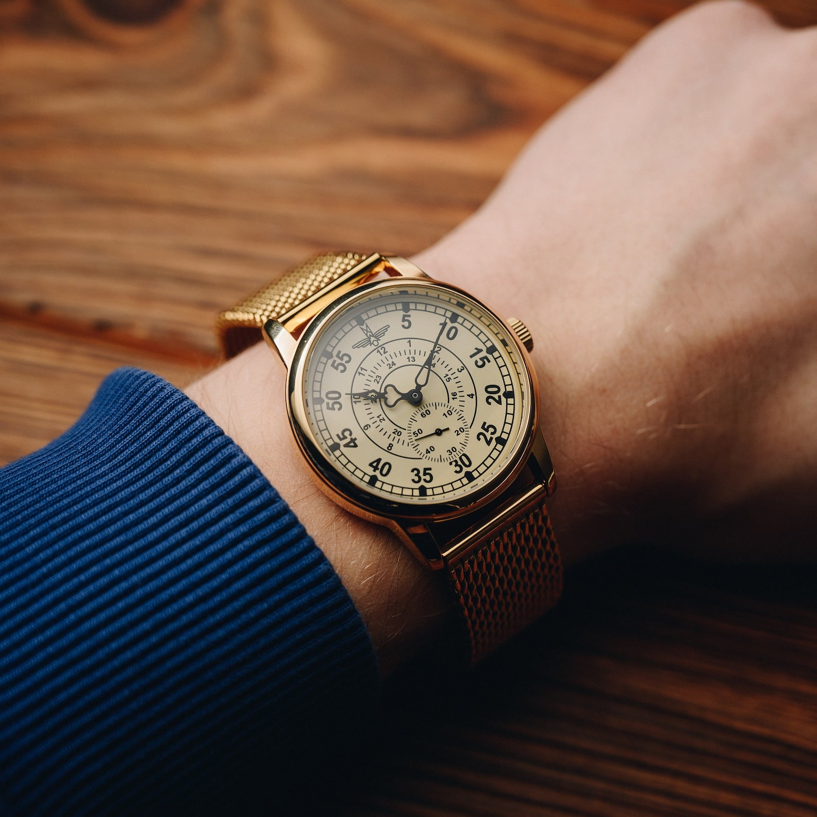 ZiM « Aviation » Montre aviateur vintage pour homme – Pièce restaurée à la main des années 1980