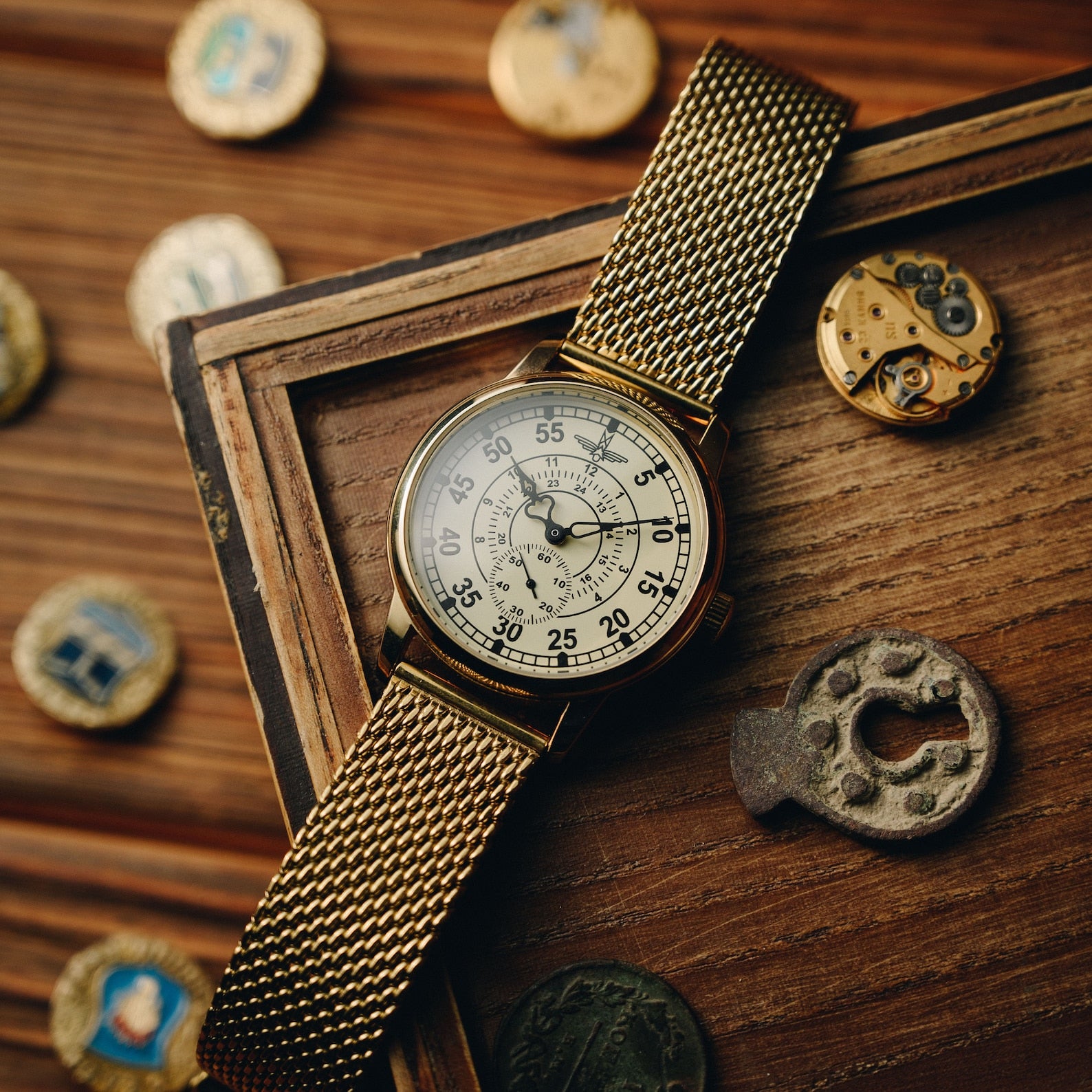 ZiM « Aviation » Montre aviateur vintage pour homme – Pièce restaurée à la main des années 1980