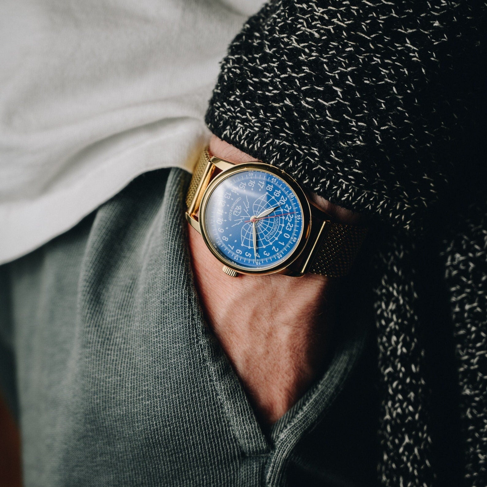 RARE POLAR 24-HOUR 1990s 40MM "BLUE" MADE IN USSR