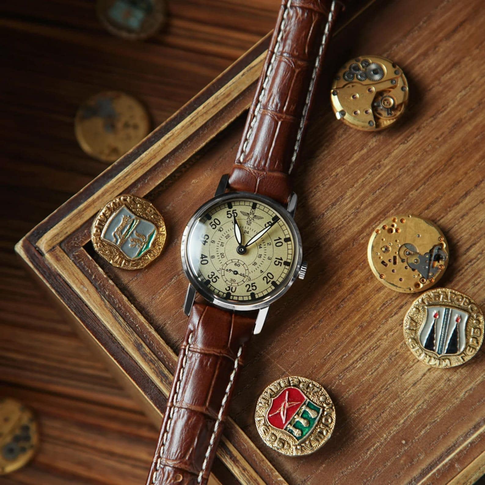 ZiM "Aviation" Vintage Aviator Silver Men's Watch – Hand-Restored 1990s Timepiece