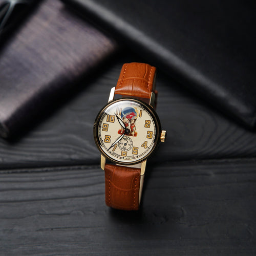 Belka & Strelka 1970s Vintage Soviet Historical Watch. Unique gift watch for her or him. Unisex Wristwatch. Personalized watch.