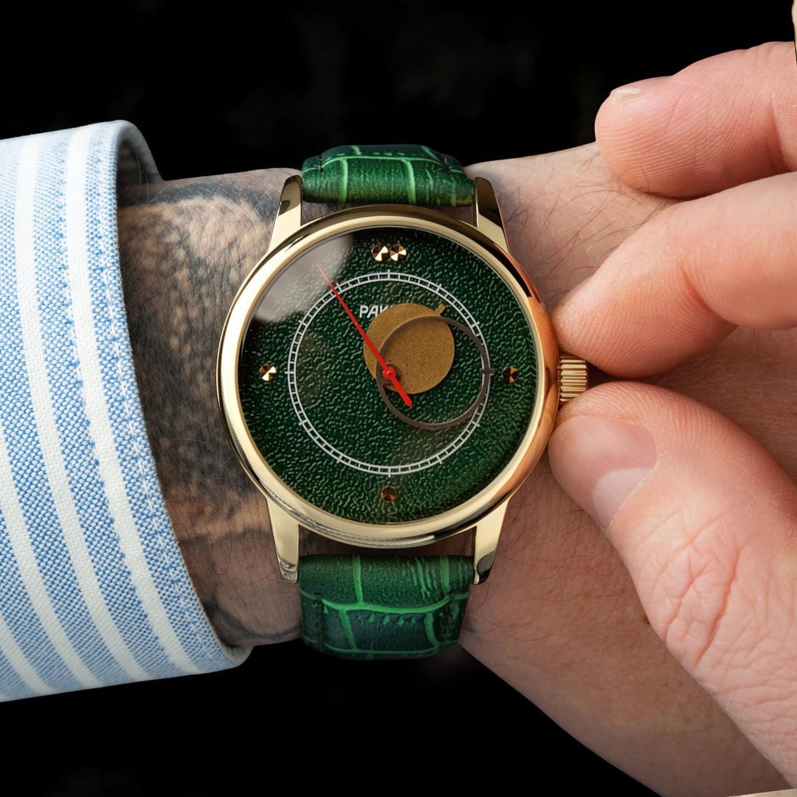 GREEN UNIQUE WATCH RAKETA "COPERNICUS" 1990S