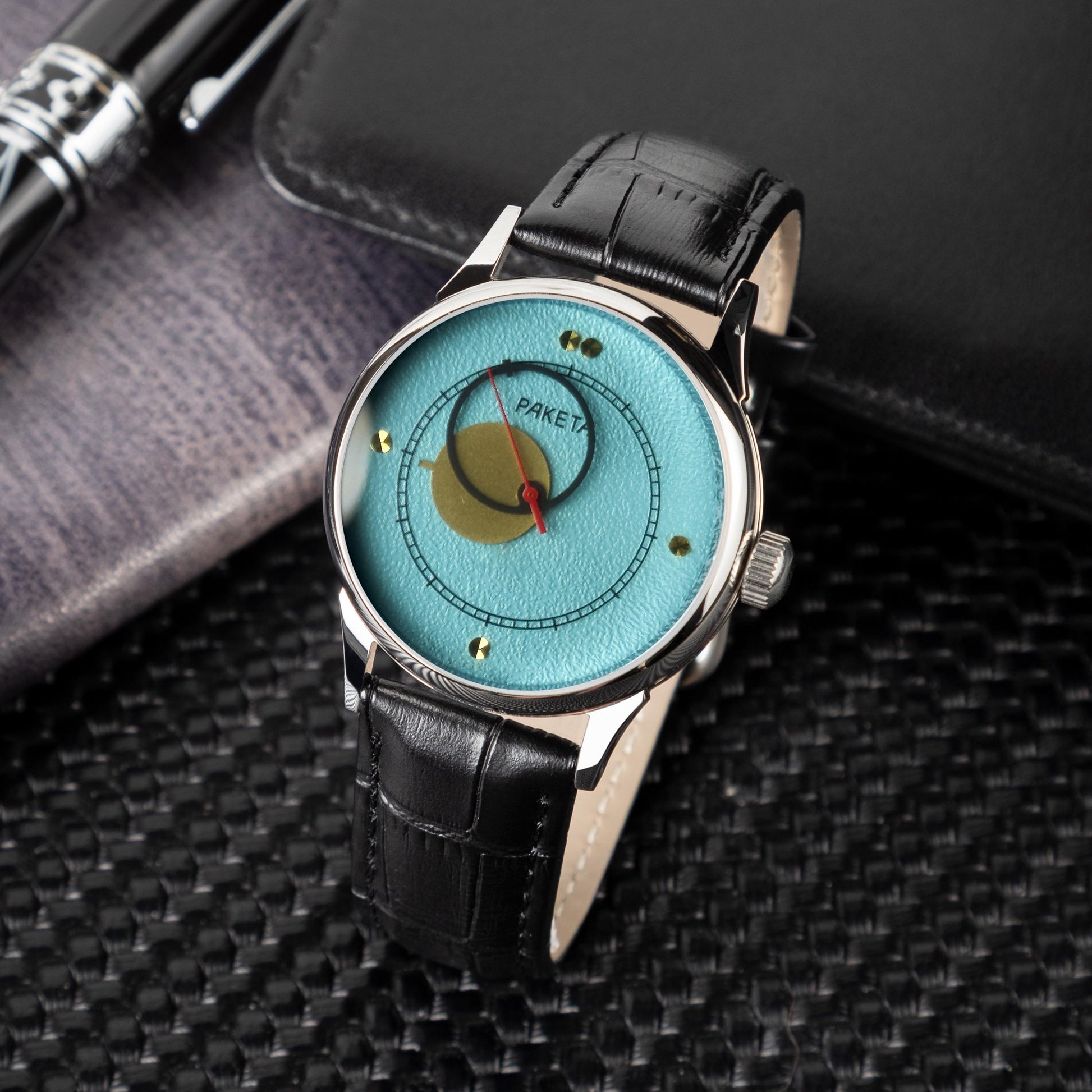 MEN'S WRIST WATCH RAKETA "COPERNICUS" AQUA BLUE