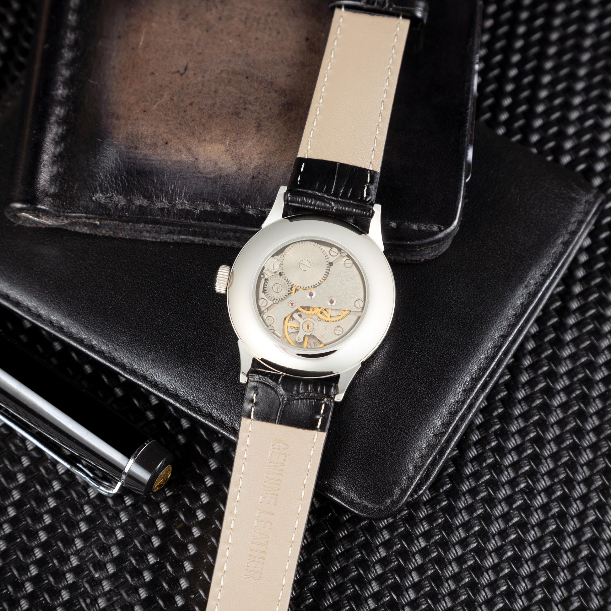 Mens Soviet Military Komandirskie Vintage Wrist Watch 1990s. "Death to Spies". Black Dial. Mechanical Movement (Manual) Engraving available