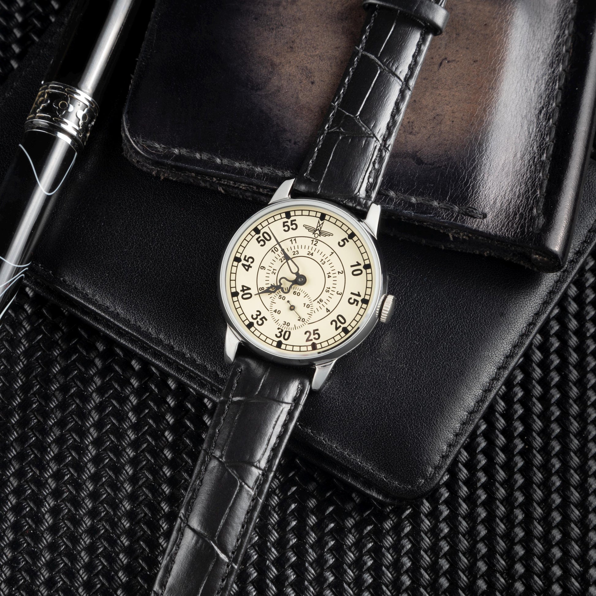 Mens Aviation Vintage Watch, "ZIM - AVIATION" 1990s Realese. Soviet Pilot's watch Unique gift for him. Mechanical watch. Personalized.
